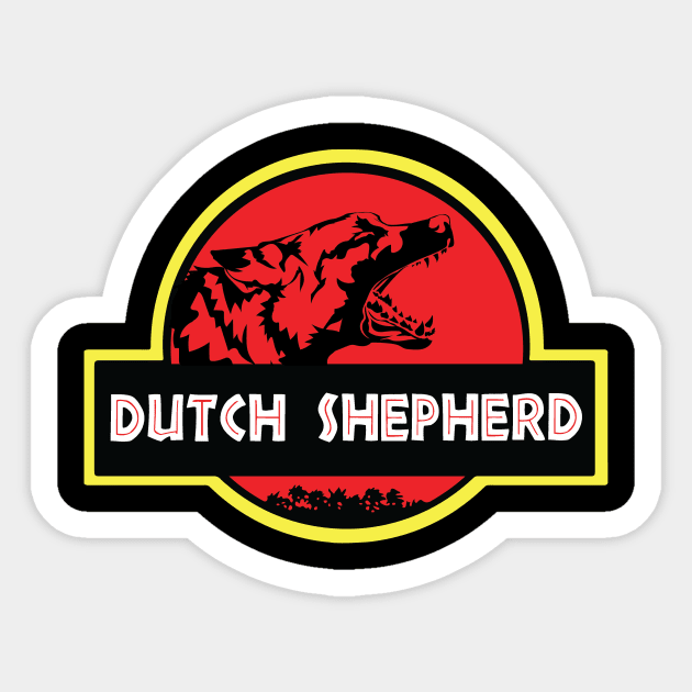 Dutch Shepherd Sticker by The Dorky Diva